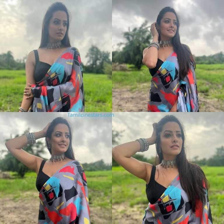 Samurai Film Actress Anita Hassanandani Gorgeous in Sleeveless Saree