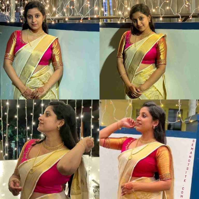 Anagha Stibin: Malayali Model, Actress, and Vlogger in Stunning Onam Saree Stills