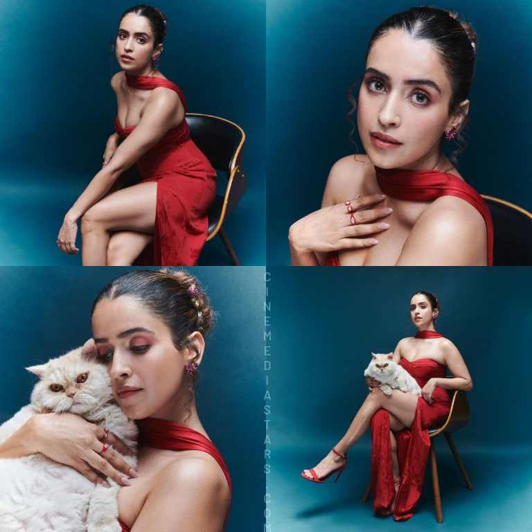 Sanya Malhotra Beautiful in off shoulder red outfit
